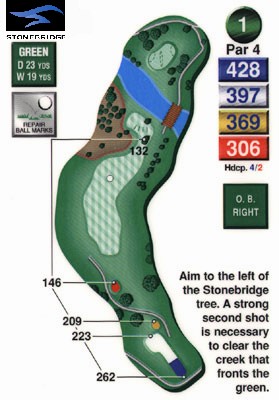 Stonebridge golf course hole 1