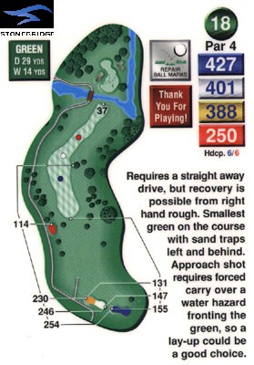 Stonebridge golf course hole 18