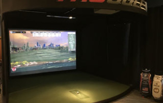 Indoor golf driving range simulator