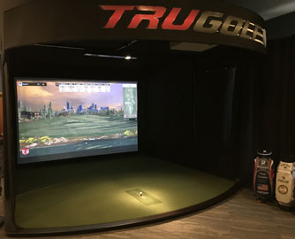 Indoor golf driving range simulator