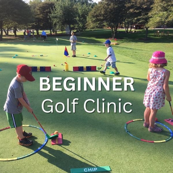 pre-school golf clinic beginners playing golf