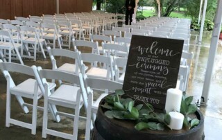 outdoor tented ceremony in ann arbor