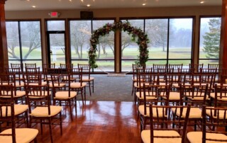 winter wedding reception and ceremony in ann arbor