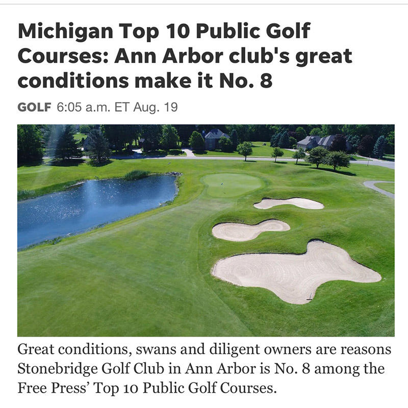 Top 10 Public Golf Course in Metro Detroit Stonebridge Golf Club Ann